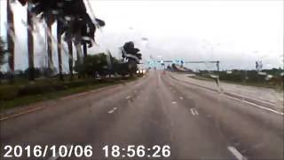 2016106 Driving through Hurricane Matthew Cooper City to Hialeah [upl. by Redienhcs]