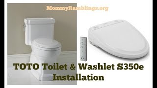 TOTO Toilet installation with Bidet Seat  Best Toilet [upl. by Ellierim]