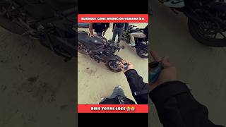 Burnout gone wrong on Yamaha R15  Almost died shorts [upl. by Cutlerr]