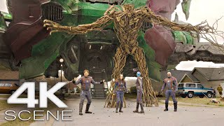 KAIJU Groot vs Hostile Crowd 2023 4K SCENE  Guardians Of The Galaxy Vol 3 Movie Clip [upl. by Calise]