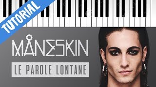 TUTORIAL Måneskin  Le Parole Lontane  Piano Tutorial con Synthesia [upl. by Howlyn]