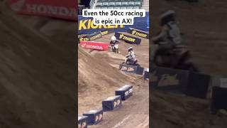 Crazy 50cc Arenacrash Race arenacross crash dirtbike racing fail motocross moto iphonevlog [upl. by Nahtannhoj]