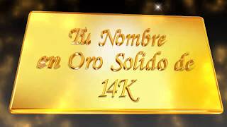 Tu Nombre en Oro 14k [upl. by Ellierim540]