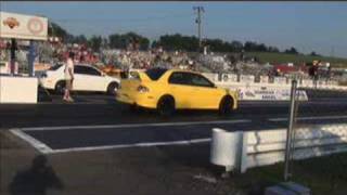 2 EVO VIIIs Drag Racing HTA35R vs STOCK TURBO  14 mile [upl. by Ballard]