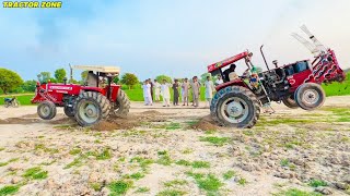 Bull power 585 VS Massey 375 tractor tocha 425EB Burewala [upl. by Keri]