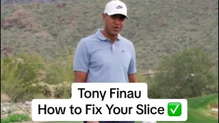 How To Fix Your Slice with Tony Finau [upl. by Werra612]