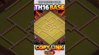 Unbeaten TH16 War Base Layout 🔥Clash of Clans [upl. by Janaya]