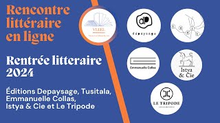 VLEEL 325 Rentrée littéraire 2024 Acte 1 6 maisons dédition présentent leurs titres 2024 [upl. by Frodina]