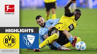 Guirassy Involved in THREE Goals  Borussia Dortmund  VfL Bochum 1848 42  Highlights  Matchday 5 [upl. by Aloin]