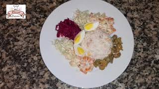 Poisson Rougetsalade🦐🐟🦐🐟سمك الروجي اكتر من رائعسلطة سريعة و صحية [upl. by Botti]