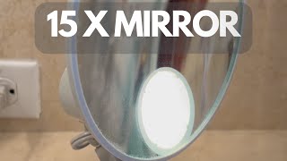 Floxite 15X Supervision Magnifying Mirror Light Review [upl. by Auqenet171]