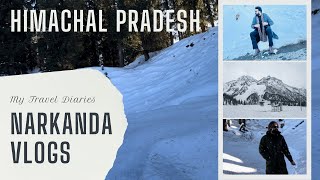 Narkanda Tour 2024  Snowfall Live Update  Shimla To Narkanda Hatu peak Kufri Himachal Tourism [upl. by Adnawak]