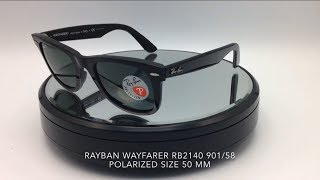 Review แว่น Rayban Wayfarer RB2140 90158 Polarized [upl. by Ahsilyt]