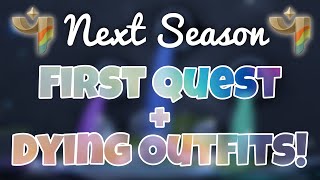 BETA NEXT SEASON  Dyeing Outfits TWO New Emotes  First Quest [upl. by Ahsinna]