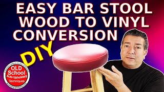 How To Easy Bar Stool DIY Upholstery For Beginners barstool [upl. by Feeley]