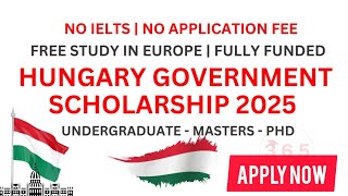 🔴 HUNGARYGOVERNMENT FULL SCHOLARSHIP 20252026STEP BY STEP HOW TO APPLY [upl. by Noyahs333]