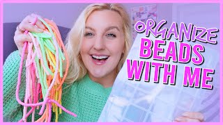 ORGANIZE CLAY BEADS WITH ME ASMR STYLE it was chaotic  KellyPrepsterStudio [upl. by Nylanej]