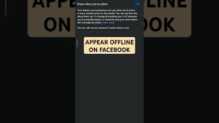 How to Turn Off Active Status on Facebook [upl. by Brandenburg184]