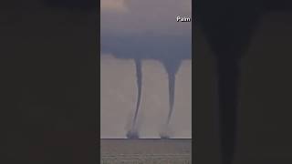 Waterspouts seen off South Florida coast shorts shortsvideo [upl. by Hisbe154]