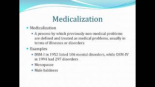 Medical Sociology Module 08 Illness Behavior Medicalization [upl. by Reddin]