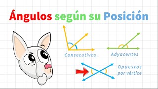 ÁNGULOS CONSECUTIVOS ADYACENTES OPUESTOS por el VÉRTICE  TIPOS DE ÁNGULOS SEGUN SU POSICIÓN [upl. by Madda]