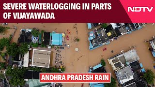 Andhra Pradesh Flood News  Andhra Pradesh Rain Severe Waterlogging In Parts Of Vijayawada [upl. by Beaudoin]