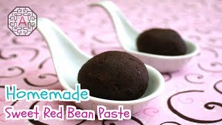 Homemade Sweet Red Bean Paste 팥 앙금 Pat AngGeum  Aeris Kitchen [upl. by Idnas]