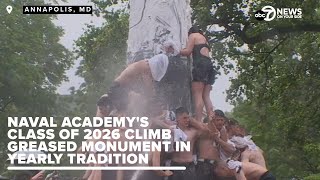 WATCH Naval Academys Class of 2027 take part in Herndon Monument Climb [upl. by Assille]