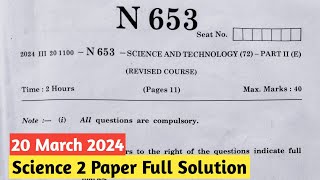 MH 10th Science 2 SSC Board Paper 2024 I Science 2 SSC Board Question Paper Solution 2024 [upl. by Oniram656]