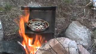 Baking the Pizza in the Reflector Oven [upl. by Raffaello]