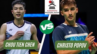 CHOU Tien Chen vs Christo POPOV  Kumamoto Masters Japan 2024 R16 [upl. by Wehhtam6]