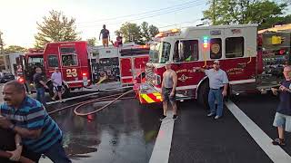 West Haverstraw amp Maybrook stormed in soaked Pearl River Hook amp Ladder units then left 91424 [upl. by Nitreb]