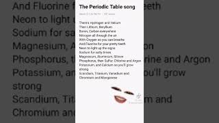 The Periodic Table Song  credit goes to the rightful owner [upl. by Arok]