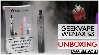 Unboxing The GEEKVAPE WENAX S3 [upl. by Eiramaliehs785]