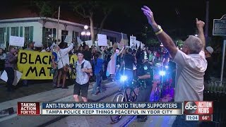 AntiTrump protesters accidentally march into Marine Corps pub crawl and things escalated quickly [upl. by Portwin]