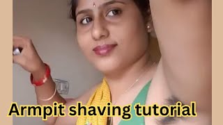 कांख के बाल कैसे हटाएं How to shave armpit hair [upl. by Ardnaek]