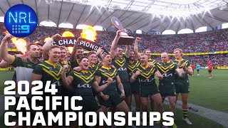 2024 NRL Pacific Championship medal presentation Australia v Tonga  NRL on Nine [upl. by Volny]