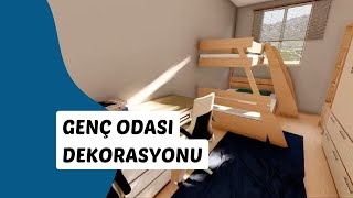 MODERN VE ŞIKLIĞIN AHENGİ  GENÇ ODASI DEKORASYONU [upl. by Eiral723]