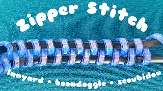 HOW TO MAKE THE ZIPPER STITCH Lanyard boondoggle scoubidou [upl. by Padraic]