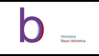 Helvetica vs Neue Helvetica  lower case comparison [upl. by Aelyk922]