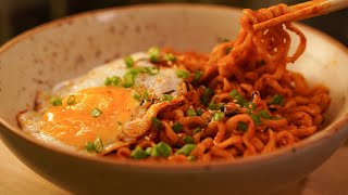 Korean Spicy Ramen Noodles Recipe [upl. by Poll]