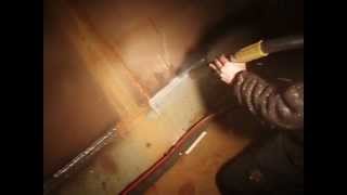 Low dust Low rebound SpongeJet Blasting in Ballast Tanks at Shipyard [upl. by Harlow]