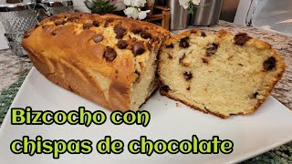 Delicioso BIZCOCHO con chispas de CHOCOLATE 🍫 [upl. by Sanfo202]