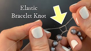 How to tie elastic bracelets  fast amp simple knot [upl. by Vincenty]