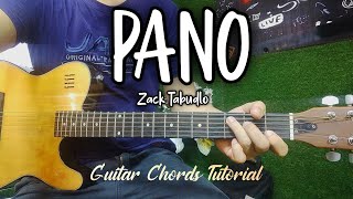 Pano  Zack Tabudlo  Guitar Chords Tutorial w chords [upl. by Rialcnis696]