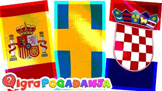 IGRA POGAĐANJA ❓❓ Prepoznajte europske zastave 🏳️‍🌈 EDUKATIVNI video za djecu [upl. by Pacorro908]