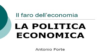 Lezione Politica economica fiscale monetaria e dei redditi [upl. by Adahsar]