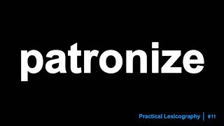 Patronize Definition [upl. by Einahets]