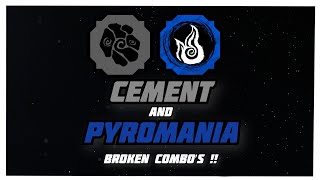 Shindo Life Only Element Combos 1  Cement amp Pyromania Broken Combo [upl. by Ynaitirb690]