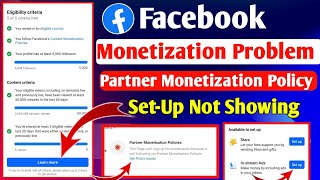 Facebook Monetization Problem  partner monetization policies  Facebook monetization policy issues [upl. by Kiran]